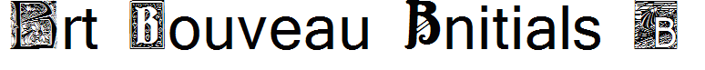 Art Nouveau Initials B