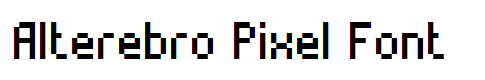 Alterebro Pixel Font