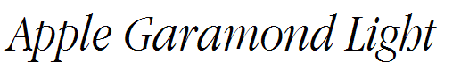 Apple Garamond Light