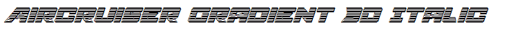 Aircruiser Gradient 3D Italic