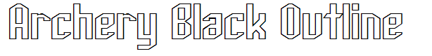 Archery Black Outline
