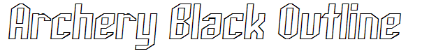 Archery Black Outline