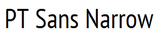 PT Sans Narrow