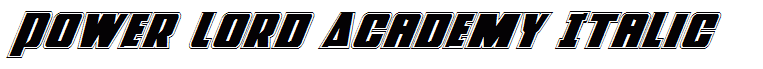 Power Lord Academy Italic