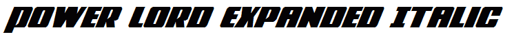 Power Lord Expanded Italic