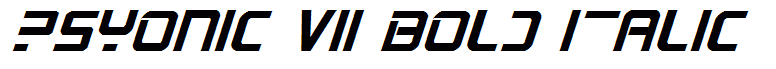 PsYonic VII Bold Italic