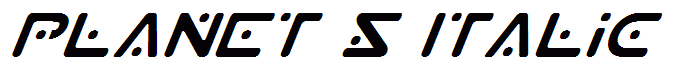 Planet S Italic