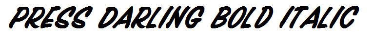 Press Darling Bold Italic