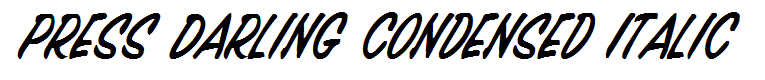 Press Darling Condensed Italic