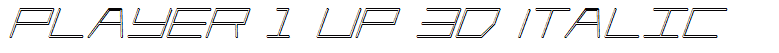 Player 1 Up 3D Italic