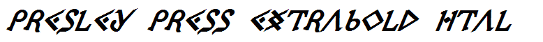 Presley Press ExtraBold Ital