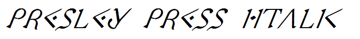 Presley Press Italic