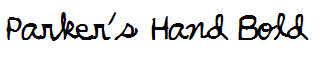 Parker's Hand Bold