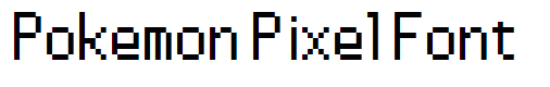 Pokemon Pixel Font