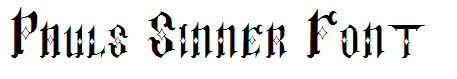 Pauls Sinner Font