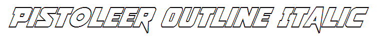 Pistoleer Outline Italic