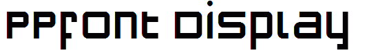 PPfont Display