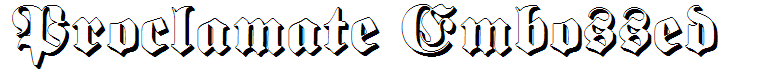 Proclamate Embossed