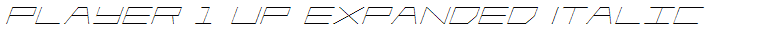 Player 1 Up Expanded Italic