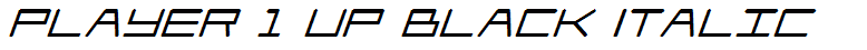 Player 1 Up Black Italic
