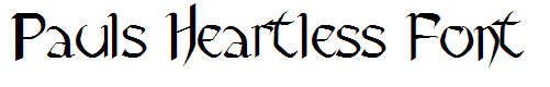 Pauls Heartless Font