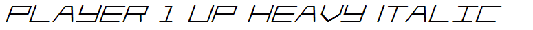 Player 1 Up Heavy Italic