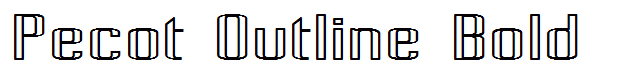 Pecot Outline Bold