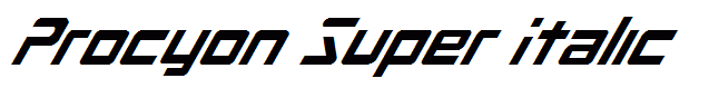 Procyon Super Italic