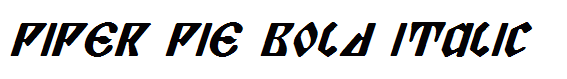 Piper Pie Bold Italic