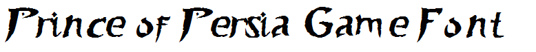 Prince of Persia Game Font