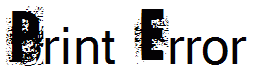 Print Error