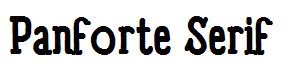 Panforte Serif