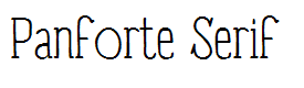 Panforte Serif
