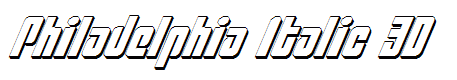 Philadelphia Italic 3D