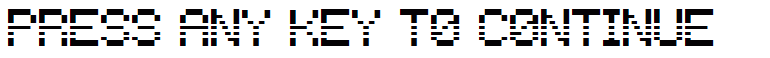 Press any key to continue