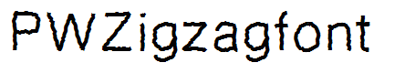 PWZigzagfont
