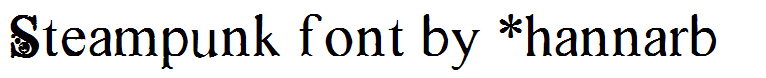 Steampunk font by *hannarb