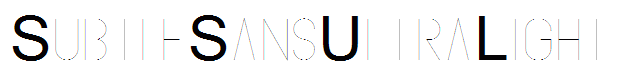 SubtleSansUltraLight