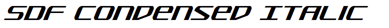 SDF Condensed Italic
