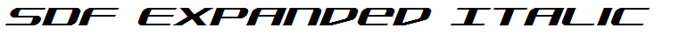 SDF Expanded Italic