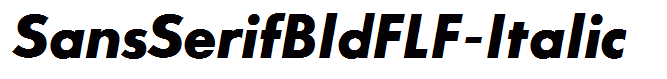 SansSerifBldFLF-Italic