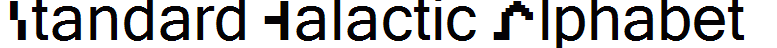 Standard Galactic Alphabet