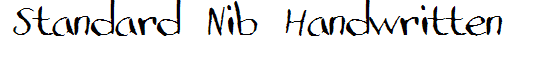 Standard Nib Handwritten 