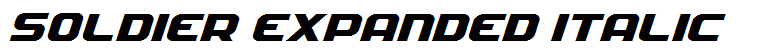 Soldier Expanded Italic