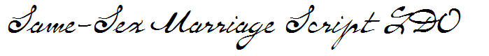 Same-Sex Marriage Script LDO