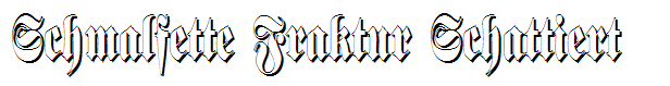 Schmalfette Fraktur Schattiert