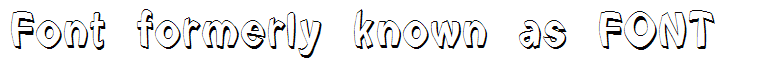 Font formerly known as FONT