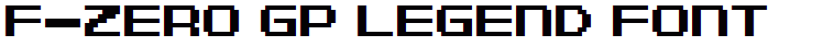F-Zero GP Legend Font