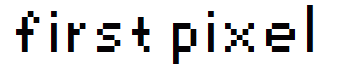 first pixel