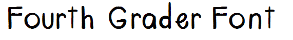 Fourth Grader Font